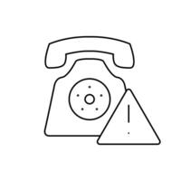 emergency call thin outline icon design good for website and mobile app vector