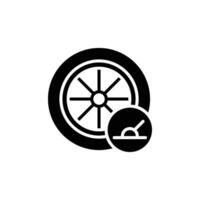 tire pressure solid icon design good for website and mobile app vector