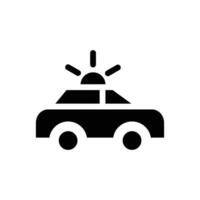 police car solid black icon design good for website and mobile app vector