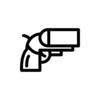 llamarada pistola contorno icono píxel Perfecto diseño bueno para sitio web y móvil aplicación vector