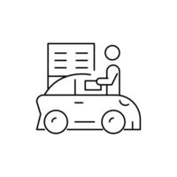 gas station crew thin outline icon design good for website and mobile app vector