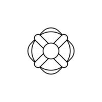 lifebuoy thin outline icon design good for website and mobile app vector