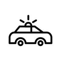 police car outline icon pixel perfect design good for website and mobile app vector