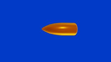 3d animation of flying bullets on a blue background video