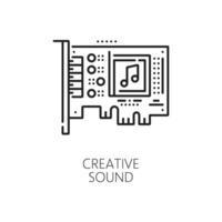 Electronics hardware, computer industry line icon vector