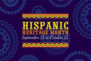 National Hispanic heritage month holiday banner vector