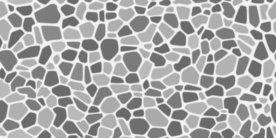 Grey gravel and pebble mosaic stone pattern tile vector