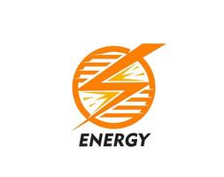 Electric energy icon of electricity lightning sign vector