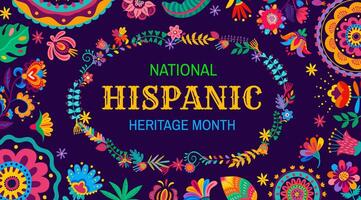 National hispanic heritage month carnival banner vector