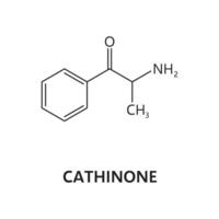 Synthetic drug, Cathinone molecule structure vector