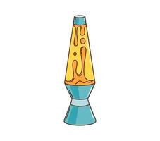 Retro groovy lava lamp, cartoon hippie 70s symbol vector
