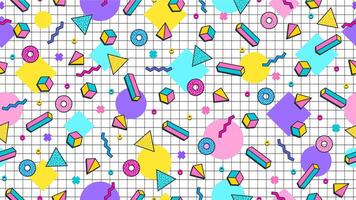 80s 90s memphis pattern, abstract background vector