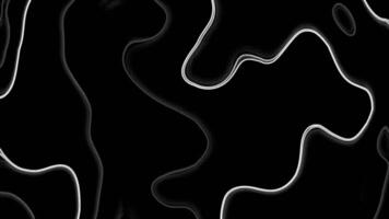 lazo animación resumen negro y blanco imagen de un ondulado línea video