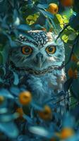 Wise and mysterious owl, exploring the beauty and symbolism of these nocturnal creatures, a glimpse into the enchanting world of owls, their grace, intelligence, and significance in nature's tapestry photo