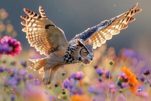 Wise and mysterious owl, exploring the beauty and symbolism of these nocturnal creatures, a glimpse into the enchanting world of owls, their grace, intelligence, and significance in nature's tapestry photo