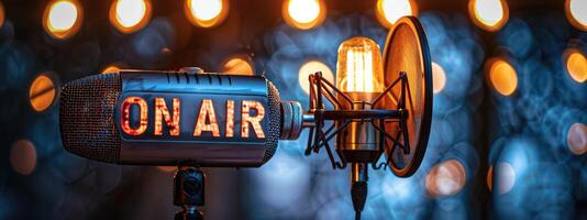 Text On Air, radio broadcasts, tuning in to live shows and programs, staying connected and entertained with the latest news, music, and discussions, a timeless medium for auditory enjoyment. photo