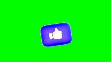 thumb like icon, greenscreen video