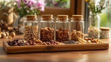 Nutty varieties - different types of nuts - exploring the diverse world of nuts, from almonds and walnuts to pecans and pistachios, packed with flavor, nutrients, and versatility. photo