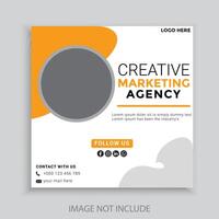 Marketing agency social media post banner vector