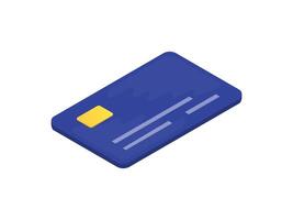 credit card icon. isometric sign isolated on white background vector