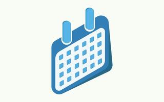 Isometric Calendar icon illustration. calendar with flat and isometric style vector