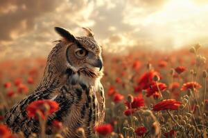 Wise and mysterious owl, exploring the beauty and symbolism of these nocturnal creatures, a glimpse into the enchanting world of owls, their grace, intelligence, and significance in nature's tapestry photo