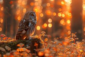 Wise and mysterious owl, exploring the beauty and symbolism of these nocturnal creatures, a glimpse into the enchanting world of owls, their grace, intelligence, and significance in nature's tapestry photo