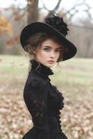 1800s fashion lifestyle, authentic setting and atmosphere, a glimpse into the elegance and grandeur of the past, timeless beauty and sophistication reimagined photo