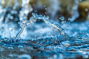 celebrando mundo agua día, levantamiento conciencia y promoviendo sostenible agua gestión, defendiendo para acceso a limpiar agua para todo, colectivo acción para un mas saludable planeta y más brillante futuro. foto