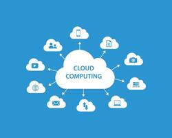 Cloud computing technology concept. Cloud computing concept illustration vector