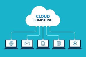 Cloud computing concept. Cloud computing design, illustration vector