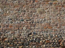 industrial style red brick wall background photo