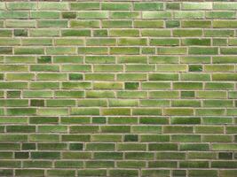 industrial style green brick wall background photo