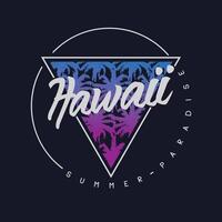 Hawaii Illustration typography for t shirt, poster, logo, sticker, or apparel merchandise vector