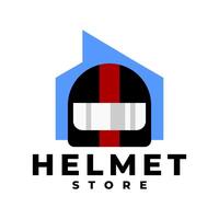 illustration of a helmet. helmet logo template. logo template for helmet shop or automotive industry vector