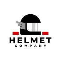 illustration of a helmet. helmet logo template. logo template for helmet shop or automotive industry vector