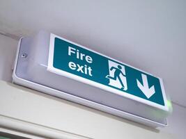 fire exit sign photo