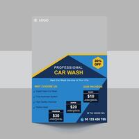 Car Wash Flyer, Car Cleaning Service template, a4 car wash service flyer, automobile wash service leaflet design, Car Wash Business Promotion Poster vector