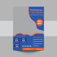 Car Wash Flyer, Car Cleaning Service template, a4 car wash service flyer, automobile wash service leaflet design, Car Wash Business Promotion Poster vector