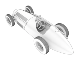 classique course voiture isolé sur Contexte. 3d le rendu - illustration png