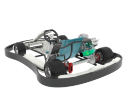 Kart isolated on background. 3d rendering - illustration png