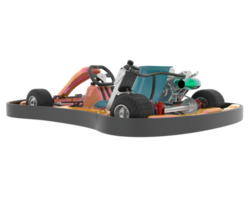 Kart isolated on background. 3d rendering - illustration png