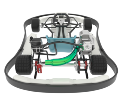 Kart isoliert auf Hintergrund. 3d Rendern - - Illustration png