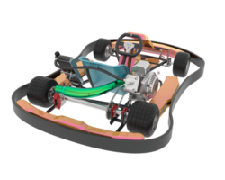 Kart isoliert auf Hintergrund. 3d Rendern - - Illustration png