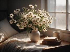 morning sunlight flowers photo