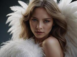 pretty angel woman photo