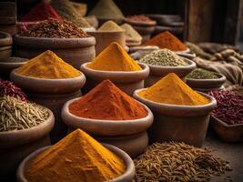 Vibrant color spices photo