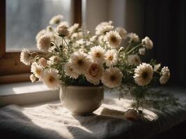 morning sunlight flowers photo