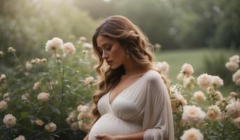 Beauty pregnant woman photo