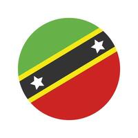 Santo kitts y nevis bandera en blanco antecedentes vector